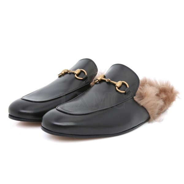 미스코코,구찌 프린스타운 홀스빗 FUR 퍼뮬 블랙 블로퍼 397647