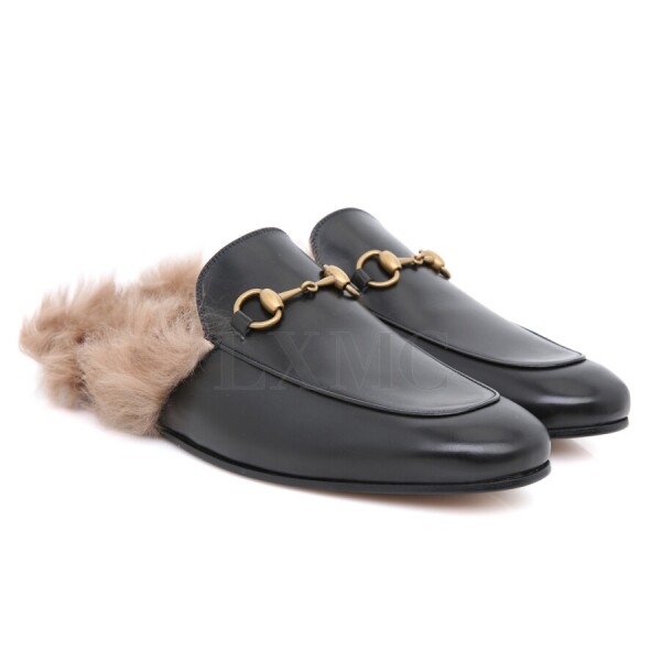 미스코코,구찌 프린스타운 홀스빗 FUR 퍼뮬 블랙 블로퍼 397647