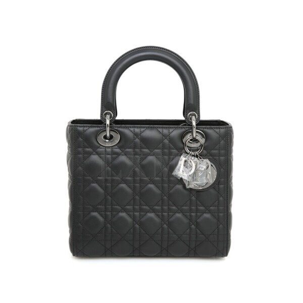 디올 레이디 디올 블랙 까나쥬 토트백 LADY DIOR