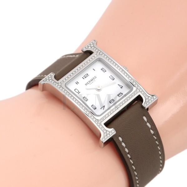 미스코코,에르메스 다이아 시계 HH1.235 Heure H 워치 스몰 25mm 에토프 에르워치